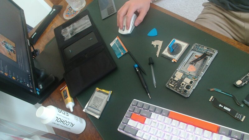 old battery is out