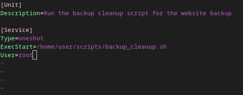 a systemd service