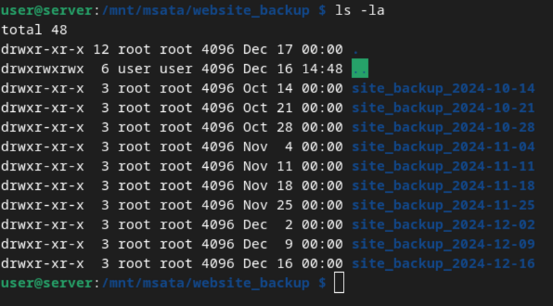 it's working, 10 directories now