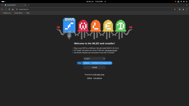 The WLED website