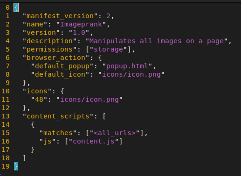 the manifest.json