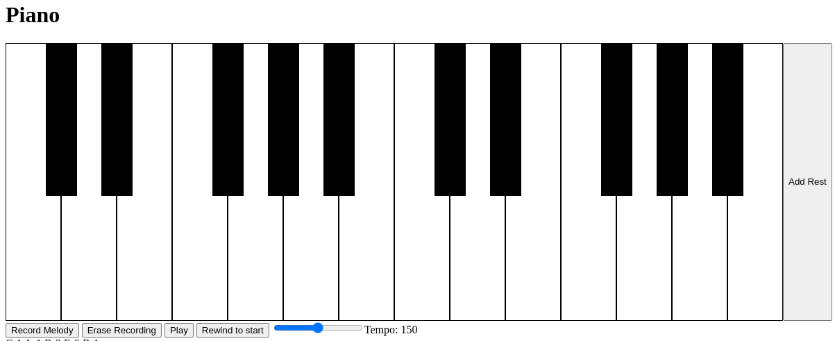 A simple piano