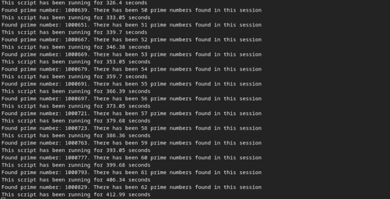 Screenshot of the code running on the milkv duo